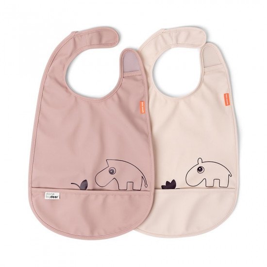 Pack 2 Baberos Impermeables Deer Friends Rosa