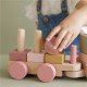 Tren Madera Bloques Apilable Rosa Tren Madera Bloques Apilable Rosa