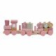 Tren Madera Bloques Apilable Rosa Tren Madera Bloques Apilable Rosa