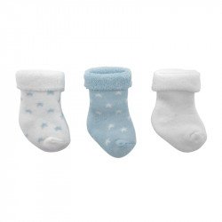 Calcetines Bebé Estrella Azul 3 Unidades Calcetines Bebé Estrella Azul 3 Unidades