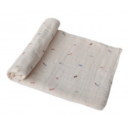 Muselina Algodón Orgánico Mushie Coches Muselina Algodón Orgánico Mushie Coches