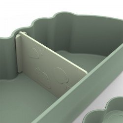 Caja Almuerzo Con Separador Croco Verde Caja Almuerzo Con Separador Croco Verde