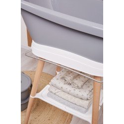 Bañera Sense Led Gris con Soporte Madera Bañera Sense Led Gris con Soporte Madera