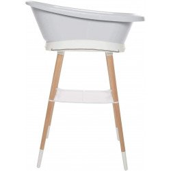 Bañera Sense Led Gris con Soporte Madera Bañera Sense Led Gris con Soporte Madera