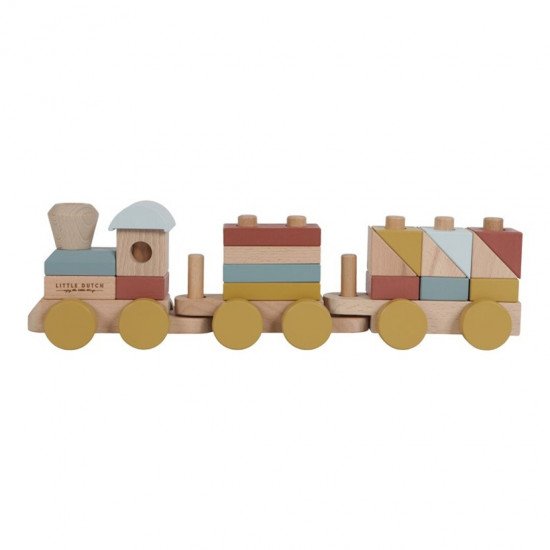 Tren Madera Bloques Apilables Nature Colores Tren Madera Bloques Apilables Nature Colores