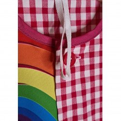 Babi con Cuello Redondo y Botones Arcoiris Rosa Babi con Cuello Redondo y Botones Arcoiris Rosa