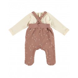 Peto con Camiseta Algodón Orgánico Flowers Peto con Camiseta Algodón Orgánico Flowers