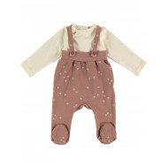 Peto con Camiseta Algodón Orgánico Flowers Peto con Camiseta Algodón Orgánico Flowers