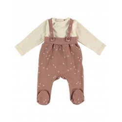 Peto con Camiseta Algodón Orgánico Flowers Peto con Camiseta Algodón Orgánico Flowers