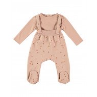 Peto con Camiseta  Algodón Orgánico CrossDots Nude Peto con Camiseta  Algodón Orgánico CrossDots Nude