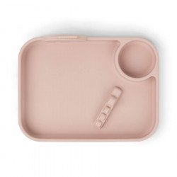 Plato Silicona Peekaboo Compartimentos Rosa