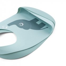 Pack 2 Baberos Silicona Peekaboo con Bolsillo Azul Elphee Pack 2 Baberos Silicona Peekaboo con Bolsillo Azul Elphee