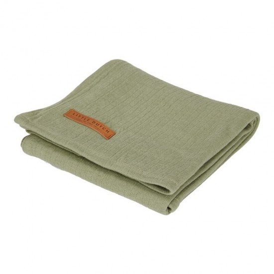 Muselina Olive 120 x 120 Litlle Dutch