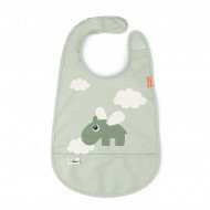 Babero con Bolsillo Y Velcro Happy Clouds Verde