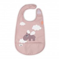 Babero con Bolsillo Y Velcro Happy Clouds Rosa