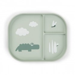 Plato Compartimentos Croco Verde Plato Compartimentos Croco Verde