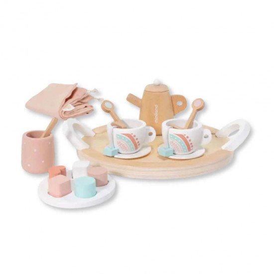 Set de Té Madera  Accesorio Para Muñeco