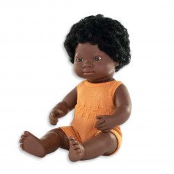 Muñeca Africana 38 cm Pelele Melón Muñeca Africana 38 cm Pelele Melón
