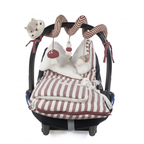 Espiral Sonajero Ardilla Cherry Rayas Espiral Sonajero Ardilla Cherry Rayas