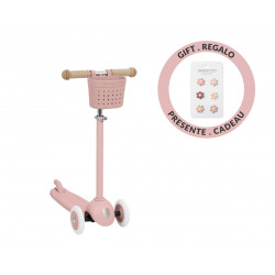 Patinete Banwood Eco Dusty Rose con Cesta