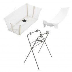 Bañera Flexi Bath Pack Completo Beige Transparente Stokke 
