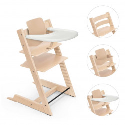 Pack Trona Tripp Trapp Natural +  Baby Set 2 + Bandeja
