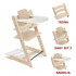 Pack Trona Tripp Trapp Natural +  Baby Set 2 + Bandeja