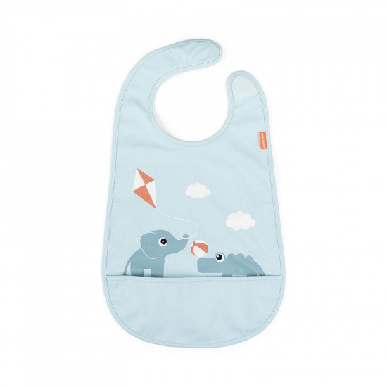 Babero con Bolsillo Y Velcro Playground Azul