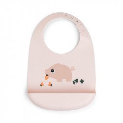 Babero Silicona con Bolsillo Pigee Powder Babero Silicona con Bolsillo Pigee Powder