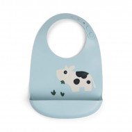 Babero Silicona con Bolsillo Dotti Azul Babero Silicona con Bolsillo Dotti Azul