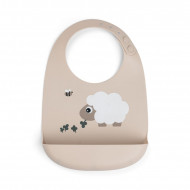 Babero Silicona con Bolsillo Sheepy Sand