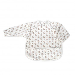 Babero Con Mangas Botton Flores