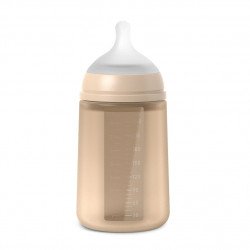Biberón Silicona 240 ml SX Pro Anticólico Beige