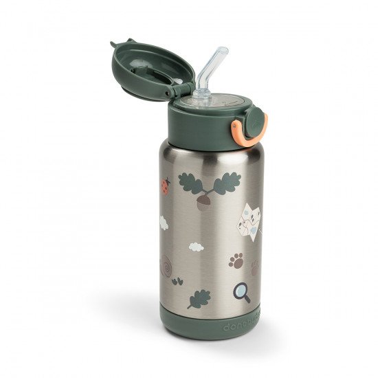 Botella Térmica con Pajita Tiny Trails 340 ml Verde