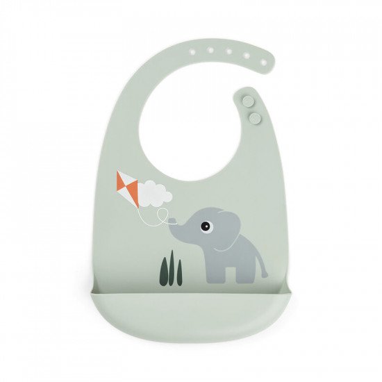 Babero Silicona con Bolsillo Playground Verde