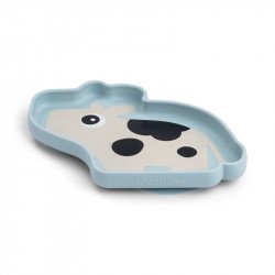 Plato Silicona con Ventosa Stick and Stay Dotti Azul Plato Silicona con Ventosa Stick and Stay Dotti Azul