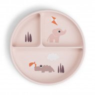 Plato Silicona con Ventosa Stick and Stay Playground Rosa