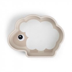 Plato Silicona con Ventosa Stick and Stay Sheepy Sand