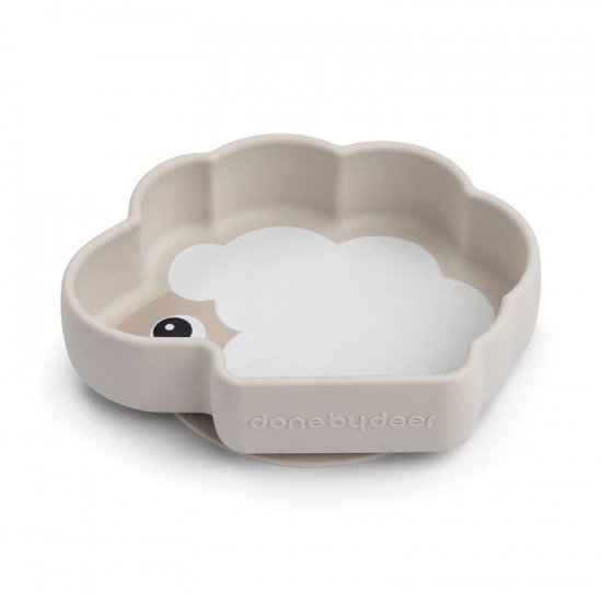 Plato Silicona con Ventosa Stick and Stay Sheepy Sand
