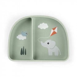 Plato Silicona con Ventosa Stick and Stay Playground Verde