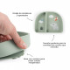 Plato Silicona con Ventosa Stick and Stay Playground Verde