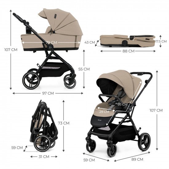 Cochecito Yoxi 3 en 1 Sand Beige