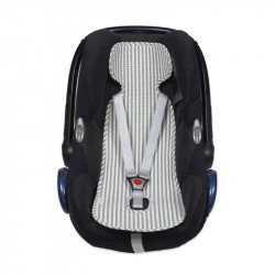 Colchoneta Ventilada Silla Coche Praliné Rayas Matcha