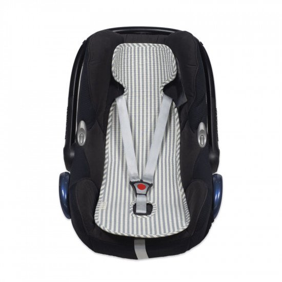 Colchoneta Ventilada Silla Coche Praliné Rayas Matcha
