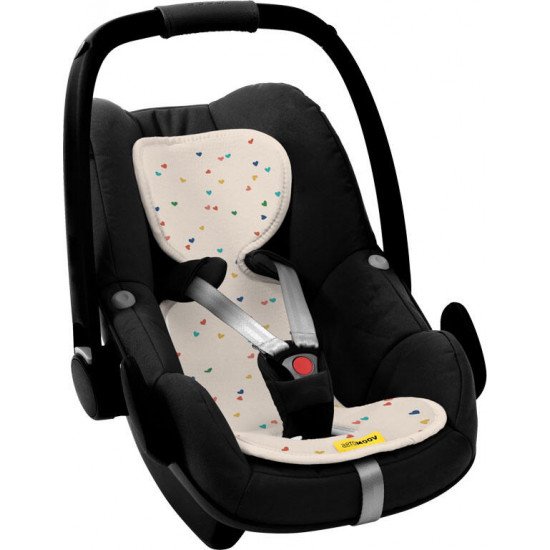 AeroMoov Air Layer Colchoneta para Silla de Paseo y Auto, Confetti Hearts Grupo 0 AeroMoov Air Layer Colchoneta para Silla de Paseo y Auto, Confetti Hearts Grupo 0