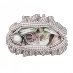 Bolso Canastilla Praliné Vichy Moka