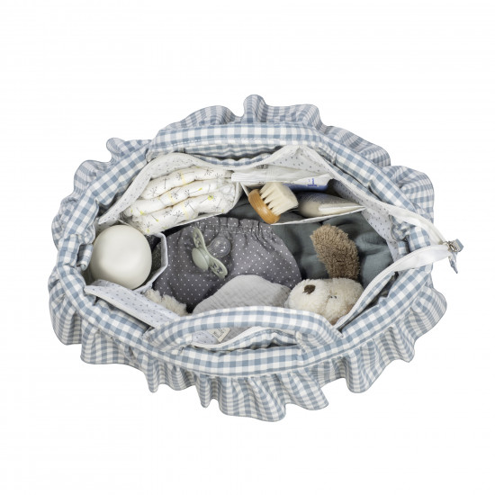 Bolso Canastilla Praliné Vichy Matcha