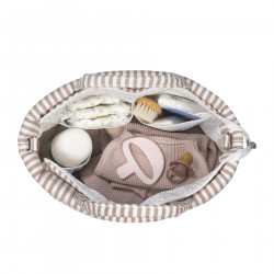 Bolso Canastilla Praliné Rayas Moka