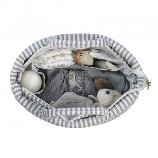 Bolso Canastilla Praliné Rayas Matcha