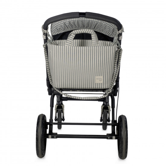 Bolso Canastilla Praliné Rayas Matcha